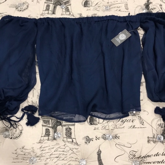 Vince Camuto Off-the-Shoulder Bubble Sleeve Blouse - Picture 3 of 7